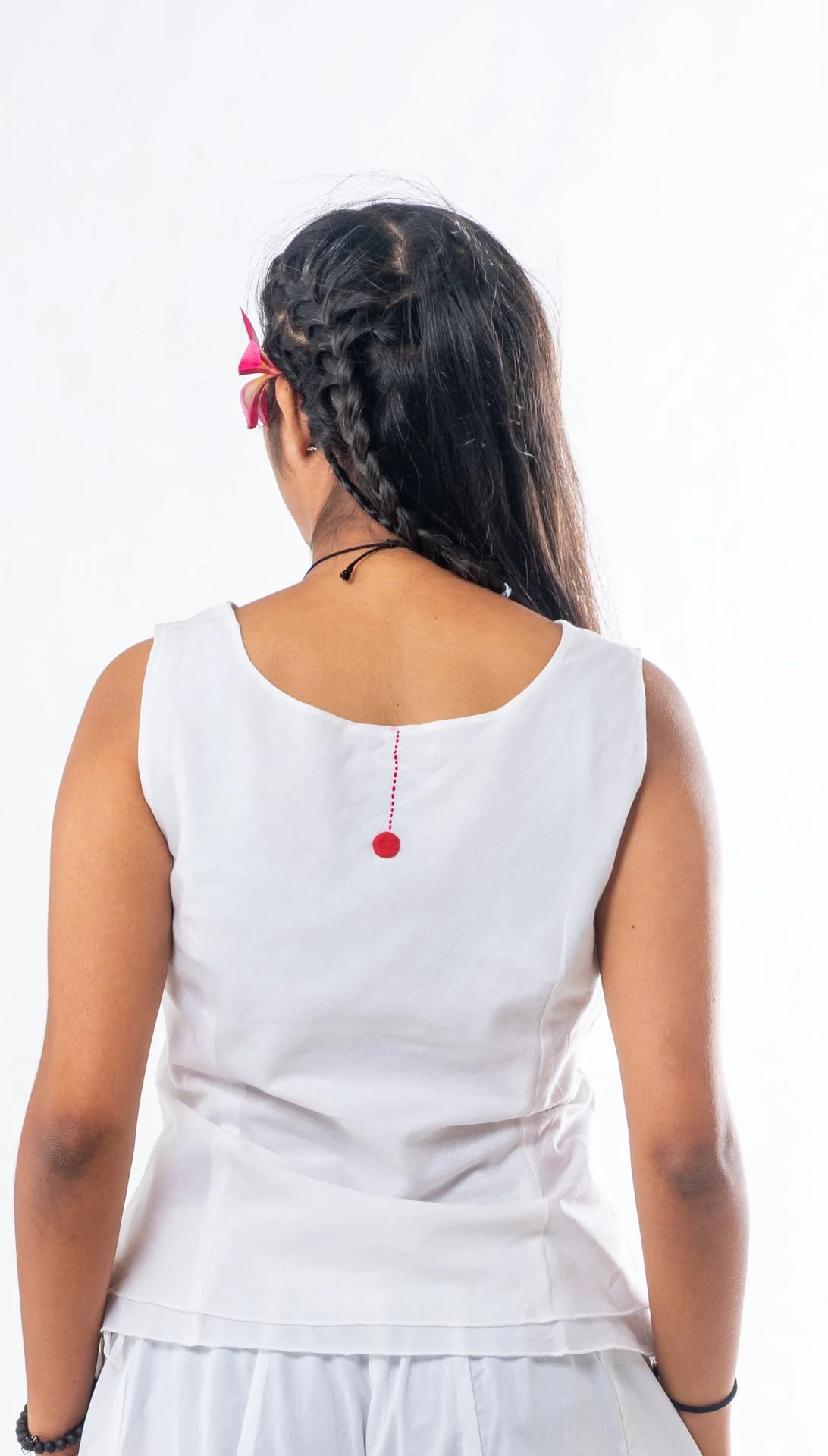 Set of 2- White Organic Cotton Co-Ord Set - Image 3