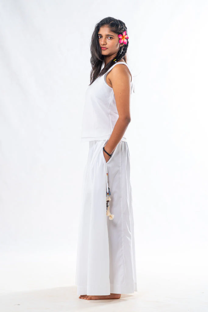 Set of 2- White Organic Cotton Co-Ord Set - Image 5
